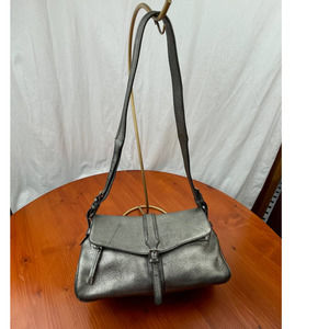 MONSAC SILVER LEATHER BAG